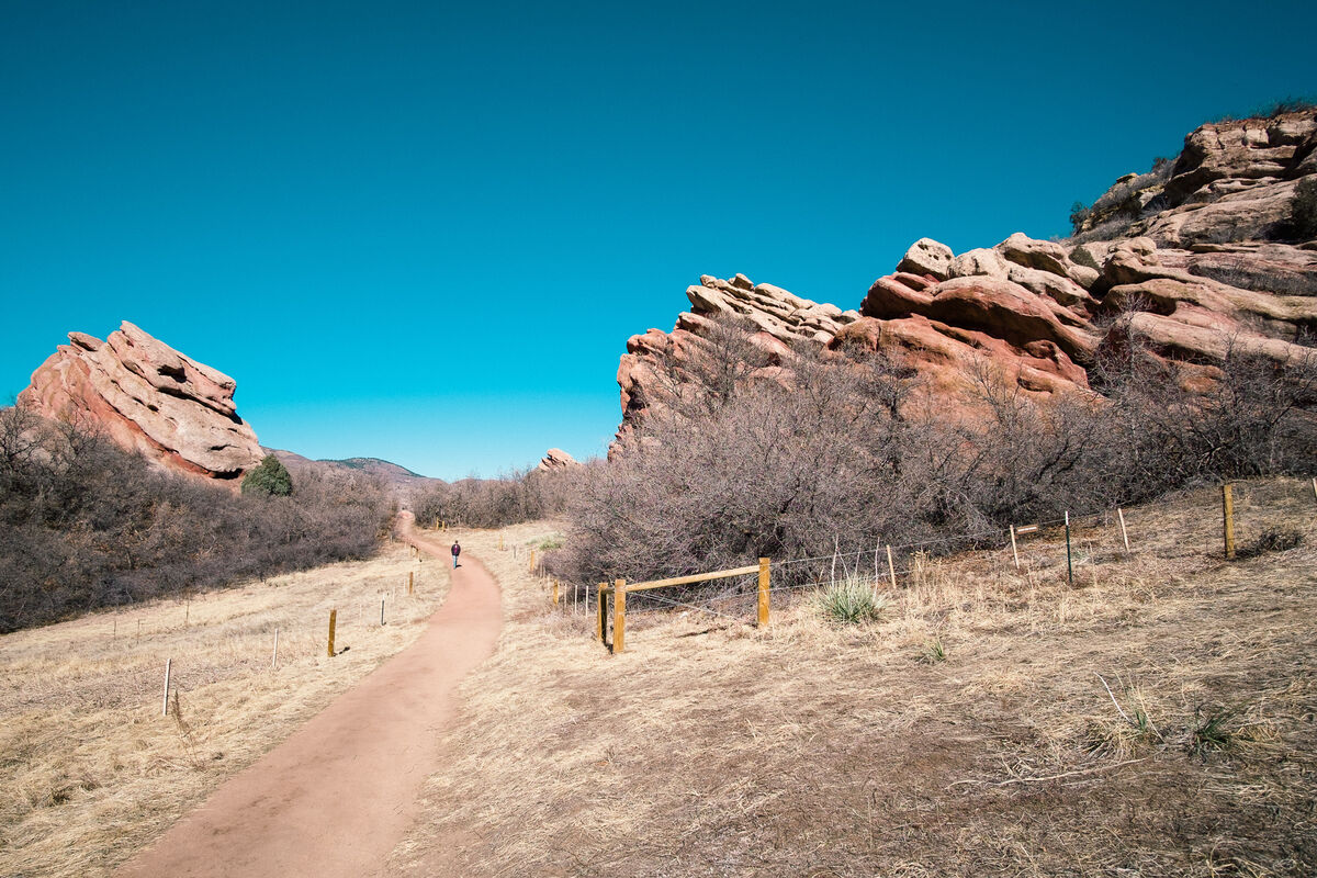 South Valley Park trail and rock formations